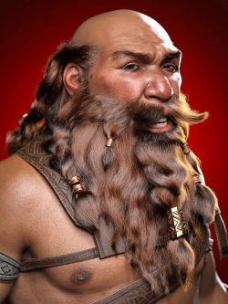 97526 头发胡须 Dwarf Braided Hair and Beard for Genesis 9
