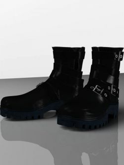 48131 鞋子 Leather Boots for Genesis 2, 3 and 8 Female(s)