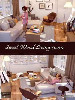 52121 场景 客厅Sweet Wood Living Room