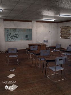 33991 场景 旧教室 Rundown School Classroom