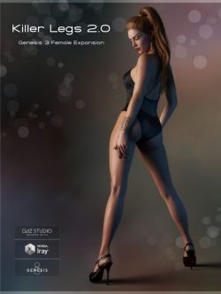 45877 G3女性腿部性感变形扩展 Killer Legs 2.0 Morphs for Genesis 3 F...