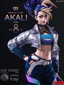 风格化人物 Akali KDA ALL OUT for Genesis 8 and 8.1 Female