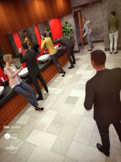 58241 姿态 卫生间 The Executive Restroom Poses for Genesis 8