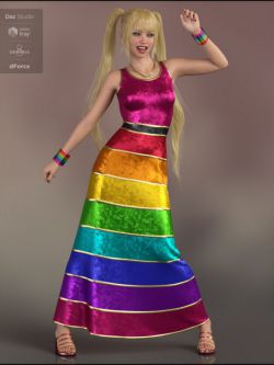 70369 服装  连衣裙dForce Versatile Dress for Genesis 8 Female(s)