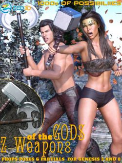 62913 武器和姿态 Z Weapons of the Gods and Poses for Genesis 3 and 8