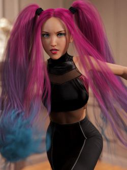 85520 头发 纹理 Turbulent Pigtails Hair Texture Expansion