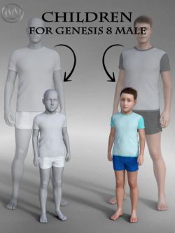 51357 人物形态 Body Shapes: Children for Genesis 8 Male