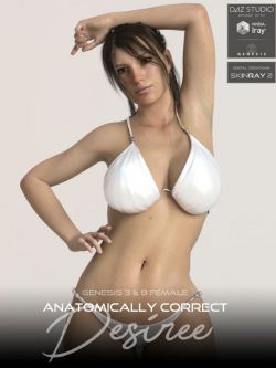 人物 Anatomically Correct: Desiree for Genesis 3 and Genesis 8 Female