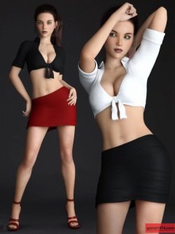 80723 服装 性感Home Office Outfit for Genesis 8 Females