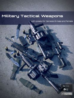 51465 道具 武器 Military Tactical Weapons and Poses for Genesis 8