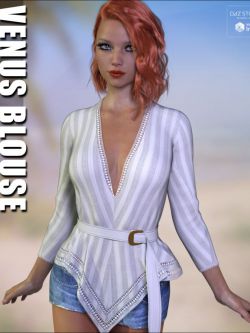 144613 服装 女式衬衫 dForce Venus Blouse for Genesis 8 Females