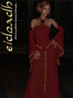 150090 服装 礼服 Eideadh dForce outfit for Genesis 8 Female(s)