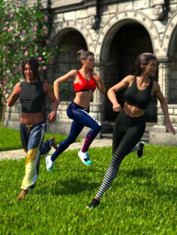 83634 姿态 ust Running Around Poses for Genesis 8 and 8.1 Female