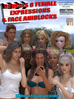 51449 动画 面部表情 Genesis 8 Female(s) Expressions & Face aniBlocks