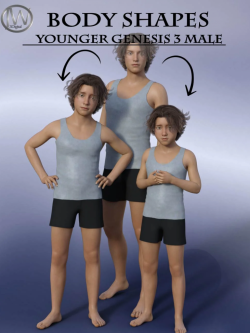 52699 少年体形  Body Shapes: Younger Genesis 3 Male