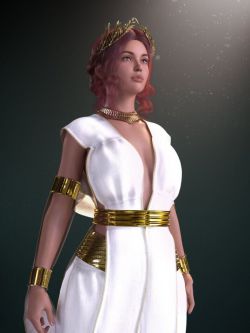 85857 女神套装 dForce Cassandra Goddess Outfit for Genesis 8 and 8.1 Fema...