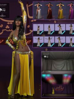 82950 肚皮舞服装 dForce_Belly Dance Nights Outfit for Genesis 8 Female