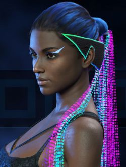 85299 头发 dForce Fierce Tales Hair for Genesis 3, 8, and 8.1 Females