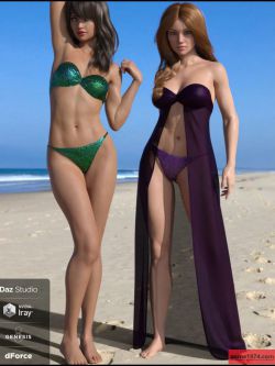 54563  服装 泳装 dForce Dresskini for Genesis 8 Female(s)