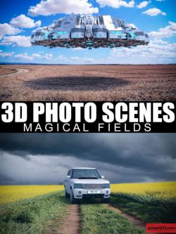 64669 3D 效果的照片背景 3D Photo Scenes - Magical Fields