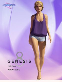 50043 动画 步行 Walk Cycle for Genesis 8 Female(s)