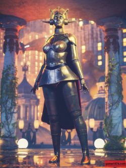 80848 服装 科幻 dForce Betty Bot 6000 Outfit for Genesis 8 and 8.1 Females