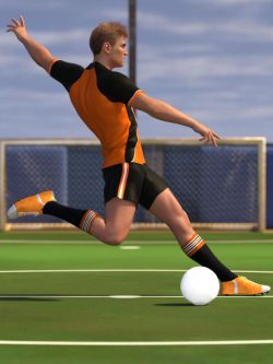 80689 姿态 足球  Soccer Poses for Genesis 8 and Genesis 8.1 Male