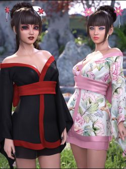 82238 服装 纹理 dForce Koharu Kimono Textures