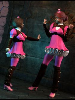 80709 服装 dForce Steamrose Outfits for Genesis 8 Females