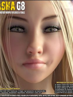 139569 变形 人物 Masha - Beautiful Face and Body morphs for Genesis 8