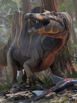 54613 动物 恐龙 HH Spinosaurus and Prey