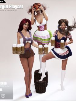 111728 姿势和表情 Beergirl Playset for Genesis 3 Female(s) by outofto