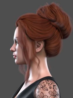 85345 头发 Libra Updo for Genesis 8 and 8.1 Female