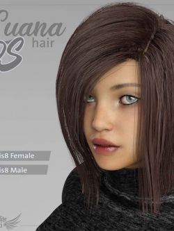 146077 头发 Luana Hair DS for Genesis8