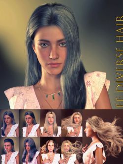 83811 头发 FE Diverse Hair Vol 1 for Genesis 8 and 8.1 Females