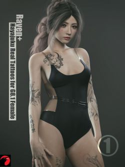 151357 纹身 RAV Hayajuku Stylish Tattoos ONE for Genesis 8.1 Female(s)