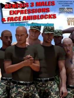 32543 姿态 Genesis 3 Male(s) Expressions & Face aniBlocks