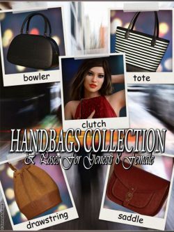 57555 道具 手提包和姿态 EJ Handbags Collection and Poses for Genesis 8