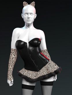 92521 动物印花紧身胸衣  X-Fashion Animal Print Corset for Genesis 9