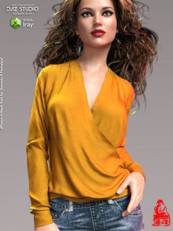 142680 服装  V领针织 dForce V-Neck Knit for Genesis 8 Female(s)