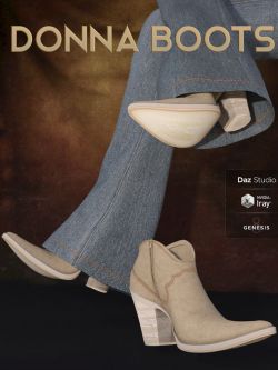 63701 鞋子 Donna Boots for Genesis 8 Female(s)