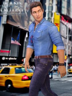 34197 人物 服装 Jeans Outfit for Genesis 3 Male(s)