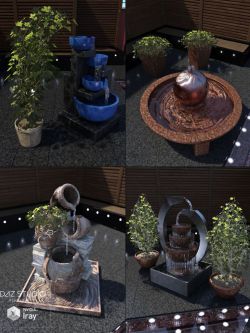 63921 场景 道具 花园水景  喷泉  Garden Water Features