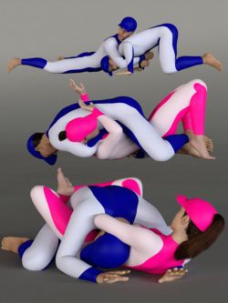 81990 姿态 格斗姿态 Grappling Poses Volume 1 for Genesis 8 and 8.1 Male...