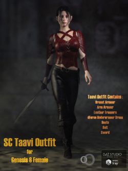 138385 服装 战斗盔甲 SC Taavi Armour for Genesis 8 Female