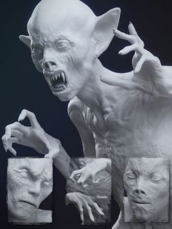 34857 人物 怪兽变形 Undead Creature Creator HD Morph Pack for Genesis 3