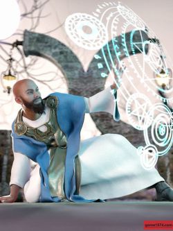 70829 服装 伴侣装 dForce Insidious Monk Outfit for Genesis 8 Male(s)