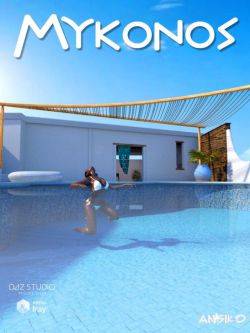 45675 场景 海边泳池 Mykonos