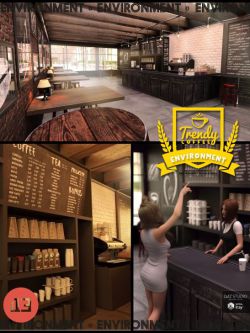 34705 场景 咖啡店 i13 Trendy Coffee Shop Environment