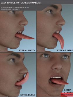 46365 变形 舌头控制 Easy Tongue for Genesis 8 Male(s)